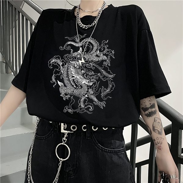 T Shirt Egirl - Dragon Coréen