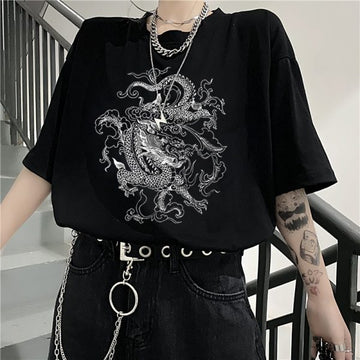 T Shirt Egirl - Dragon Coréen